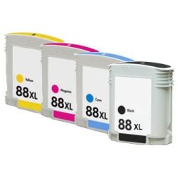 5 Pack HP Compatible 88XL Ink Cartridges (C9396A/C9391A-C9393A)