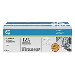 2 Pack HP 12A Genuine Toner Cartridges (Q2612A)