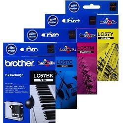 4 Pack Brother LC57 Genuine Ink Cartridges