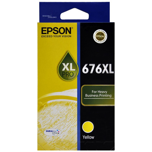 Epson 676XL Yellow High Yield Genuine Ink Cartridge (C13T676492)