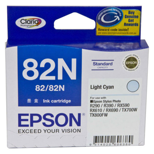 Epson 82N Light Cyan Genuine Ink Cartridge (T1125) Epson 82N Light Cyan Genuine Ink Cartridge (T1125)