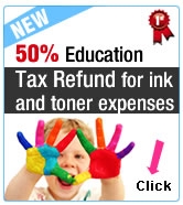 50% Education Tax Refund for ink and toner expenses