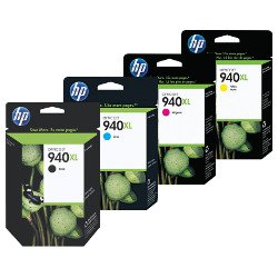 HP 940XL 4 Pack Bundle (C4906AA-C4909AA) (Genuine) HP 940XL 4 Pack Bundle (C4906AA-C4909AA) (Genuine)