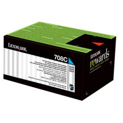 Lexmark 708 Cyan Prebate (70C80C0) (Genuine) Lexmark 708 Cyan Prebate (70C80C0) (Genuine)