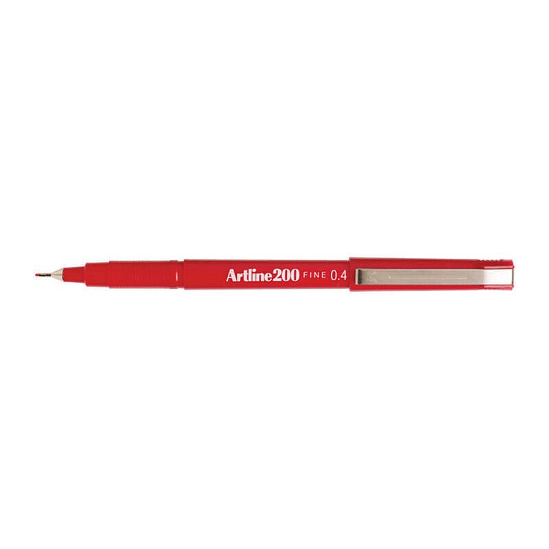 Artline 200 Fineliner Pen 0.4 mm Red, Box of 12 Artline 200 Fineliner Pen 0.4 mm Red, Box of 12