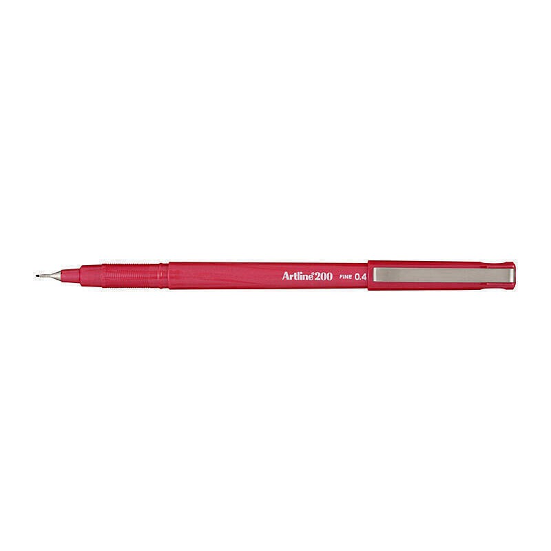 Artline 200 Fineline Pen 0.4 mm Red, Box of 12