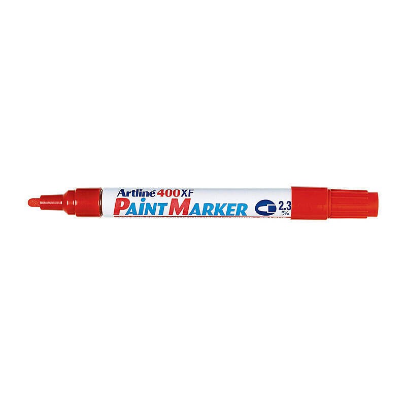 Artline 400 Paint Marker 2.3 mm Bullet Tip Red, Box of 12 Artline 400 Paint Marker 2.3 mm Bullet Tip Red, Box of 12
