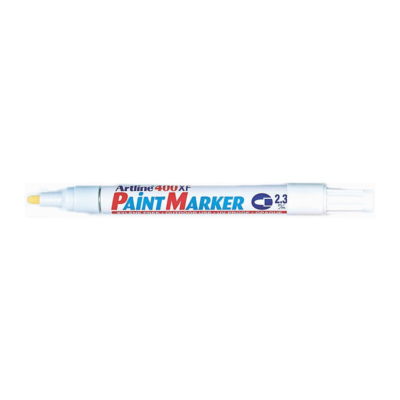 Artline 400 Paint Marker 2.3 mm Bullet Tip White, Box of 12 Artline 400 Paint Marker 2.3 mm Bullet Tip White, Box of 12