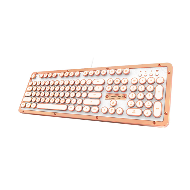 Azio Wireless Retro Classic Keyboard - Posh