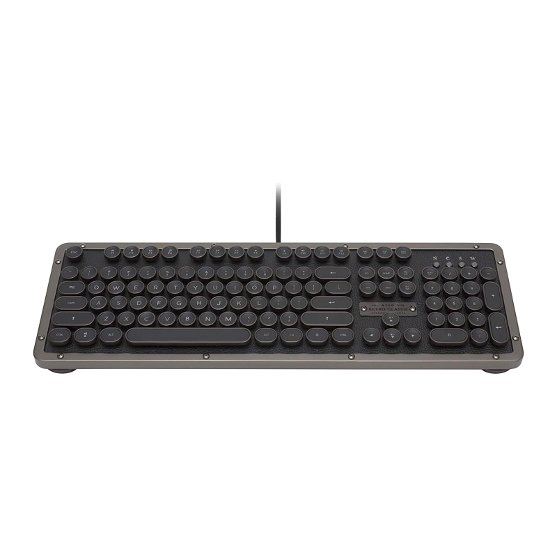 Azio Wired Retro Classic Keyboard - Black
