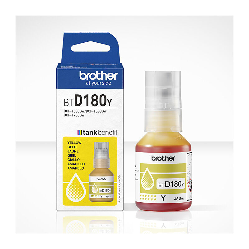 Brother BTD180Y Yellow Genuine Ink Bottle Brother BTD180Y Yellow Genuine Ink Bottle