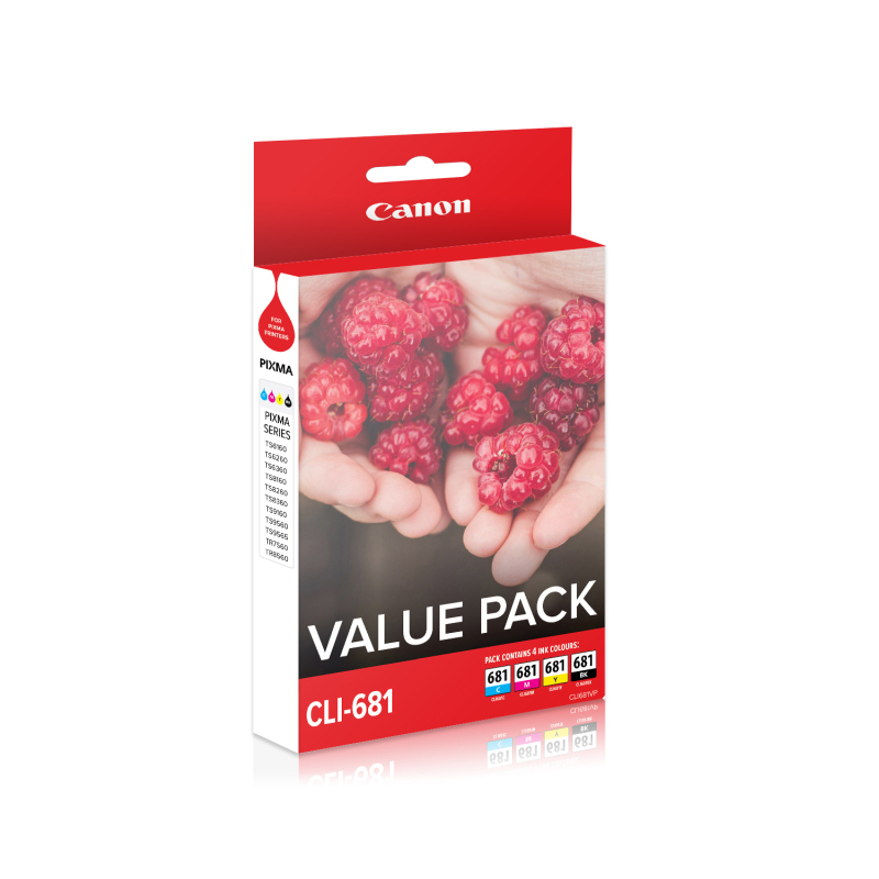 4 Pack Canon CLI-681 Genuine Ink Cartridges