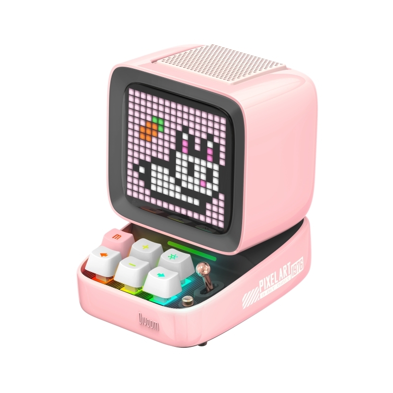Divoom DITOO PRO Retro Pixelart 15-Watt Bluetooth Speaker - Pink