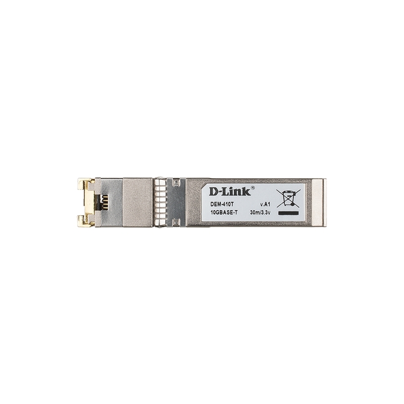 D-Link 10GBASE-T RJ45 Copper SFP+ Transceiver - Cat6A 30m