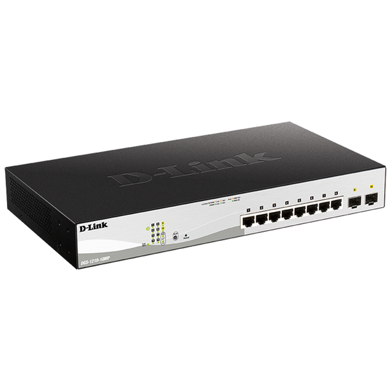 D-Link 10-Port Gigabit Smart Managed 130W PoE Switch with 8 PoE Ports