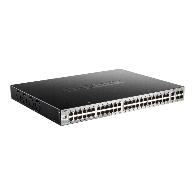 D-Link 54-Port Stackable Gigabit PoE Layer 3+ Switch with 6 10GbE ports