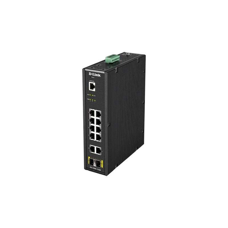D-Link 12-Port Gigabit Industrial Smart Managed Switch with 2 SFP ports