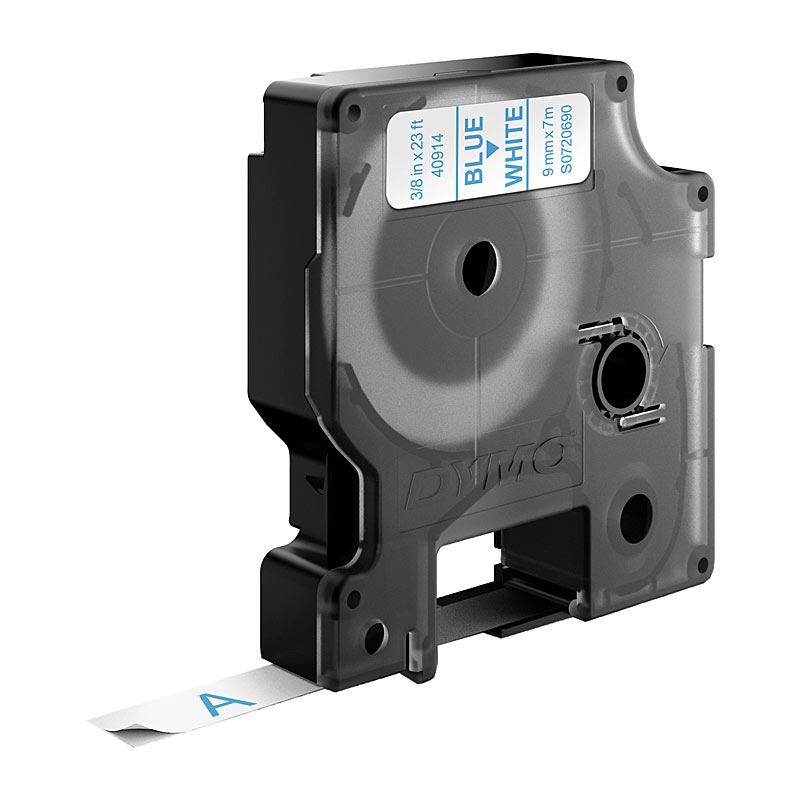 DYMO S0720690 Blue on White D1 Label Tape - 9mm x7m DYMO S0720690 Blue on White D1 Label Tape - 9mm x7m