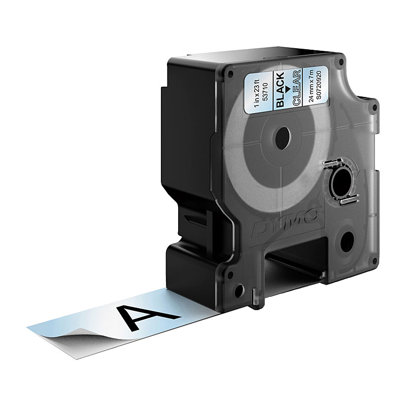 DYMO S0720920 Black on Clear D1 Label Tape - 24mm x 7m