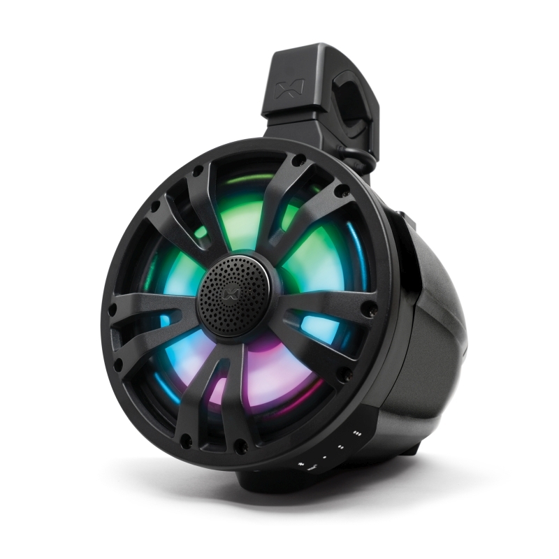 EcoXgear ETA08 2-Pack Black 8 Inch Marine Amplified Speakers