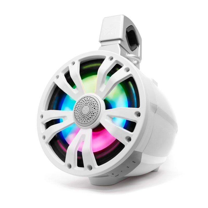 EcoXgear ETA08 2-Pack White 8 Inch Marine Amplified Speakers