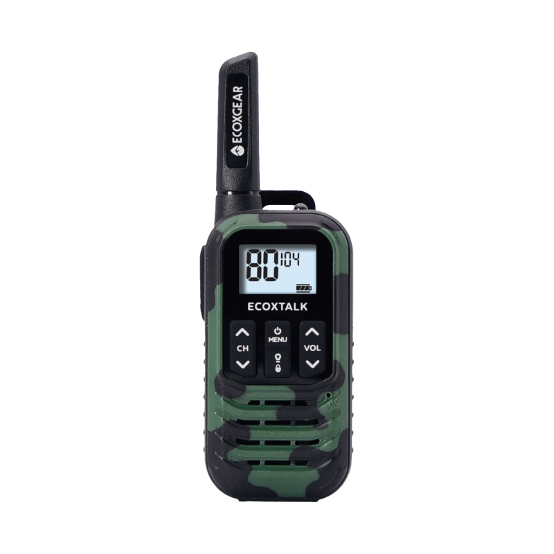 EcoXgear EcoXTalk EXG50 500mW Compact Handheld UHF Radio Twin Pack - Green Camo (3km) EcoXgear EcoXTalk EXG50 500mW Compact Handheld UHF Radio Twin Pack - Green Camo (3km)