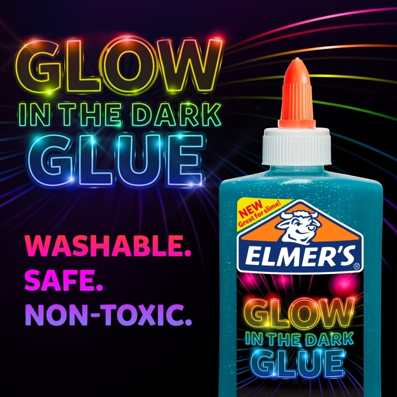 Elmer's Glow in the Dark Glue - 147ml - Blue - Box of 3 Elmer's Glow in the Dark Glue - 147ml - Blue - Box of 3
