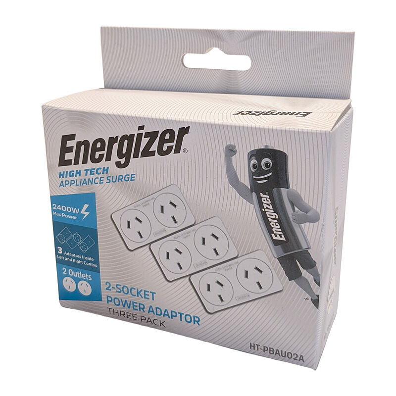Energizer 2-Port Powerboard - Pack of 3 Energizer 2-Port Powerboard - Pack of 3