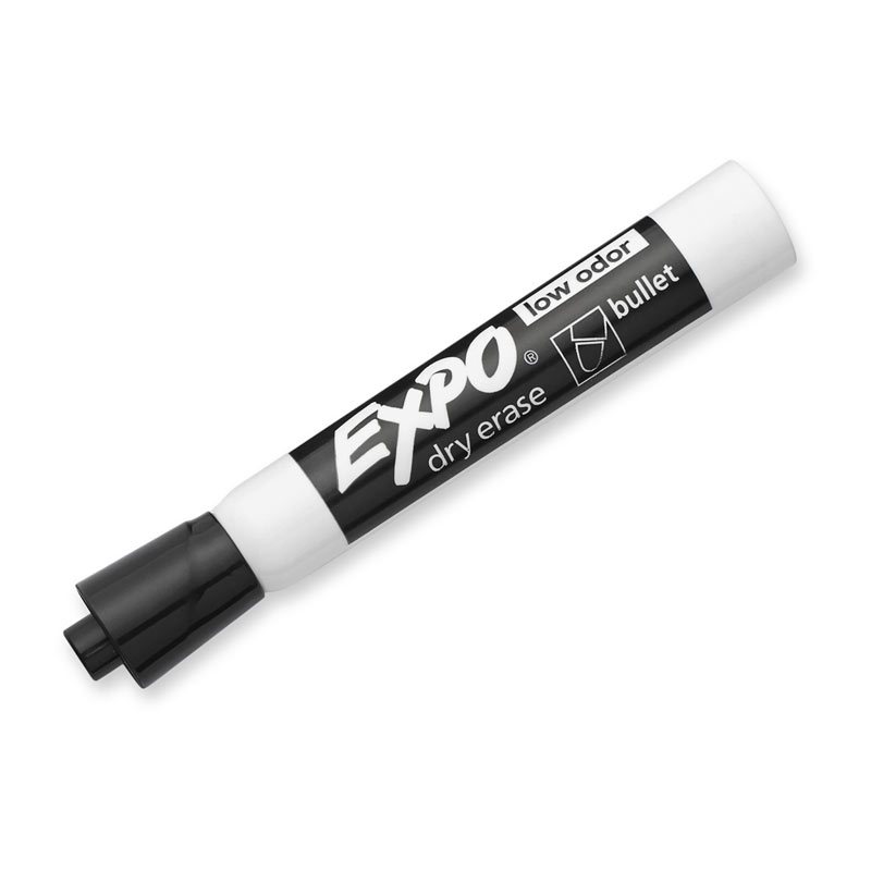 Expo Whiteboard Marker Bullet Tip Black - Box of 12 Expo Whiteboard Marker Bullet Tip Black - Box of 12