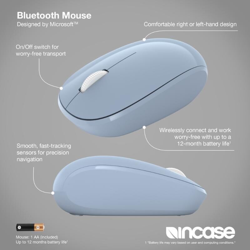 Incase Bluetooth Mouse - Pastel Blue Incase Bluetooth Mouse - Pastel Blue