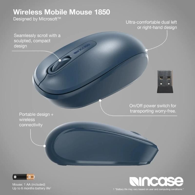 Incase Wireless Mobile Mouse 1850 - Wool Blue Incase Wireless Mobile Mouse 1850 - Wool Blue