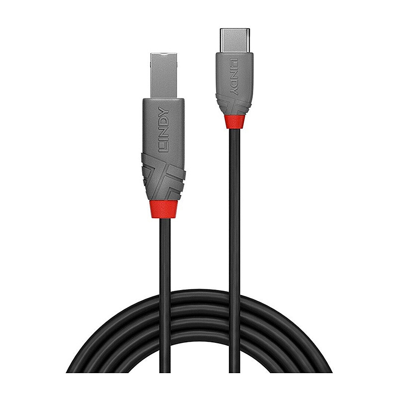 Lindy 2m USB 2.0 Type C to B Lindy 2m USB 2.0 Type C to B