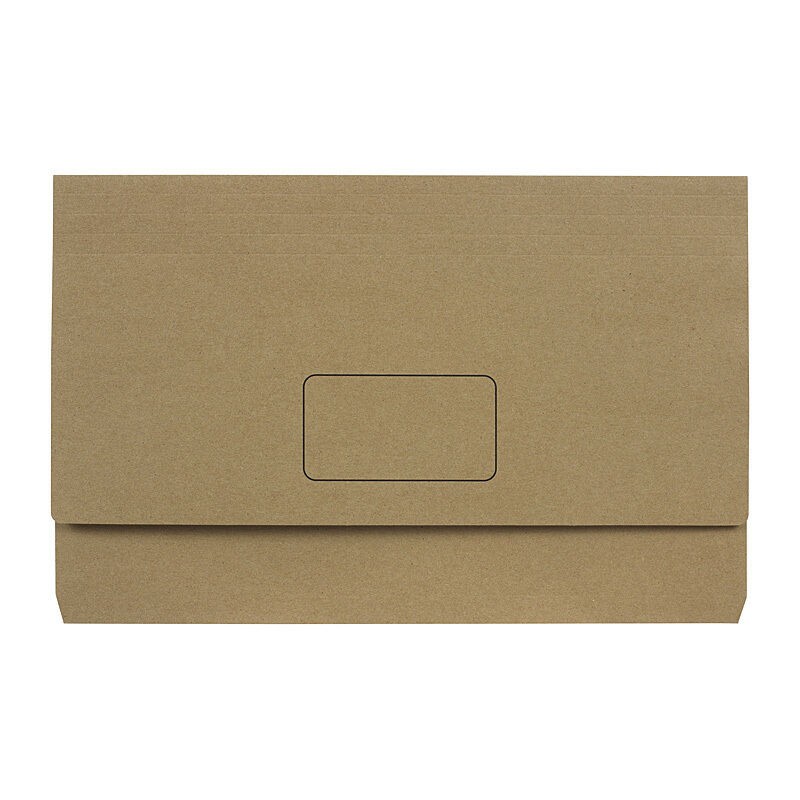 Marbig Slimpick Foolscap Document Wallet Kraft, Pack of 10 Marbig Slimpick Foolscap Document Wallet Kraft, Pack of 10