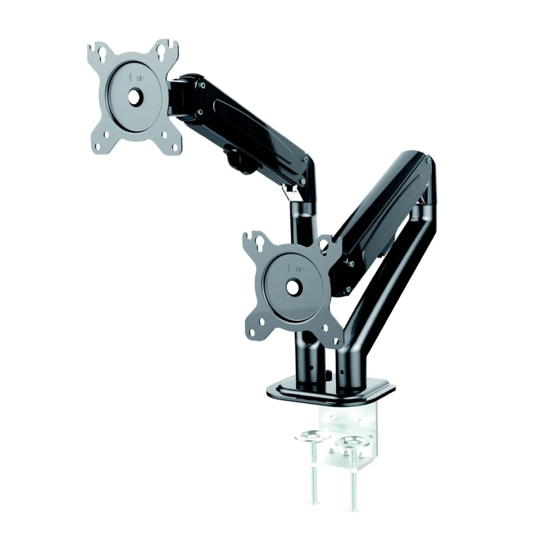 Monster Adjustable Dual Arm Monitor Mount / VESA 75 & 100mm / Up to 27in Screens