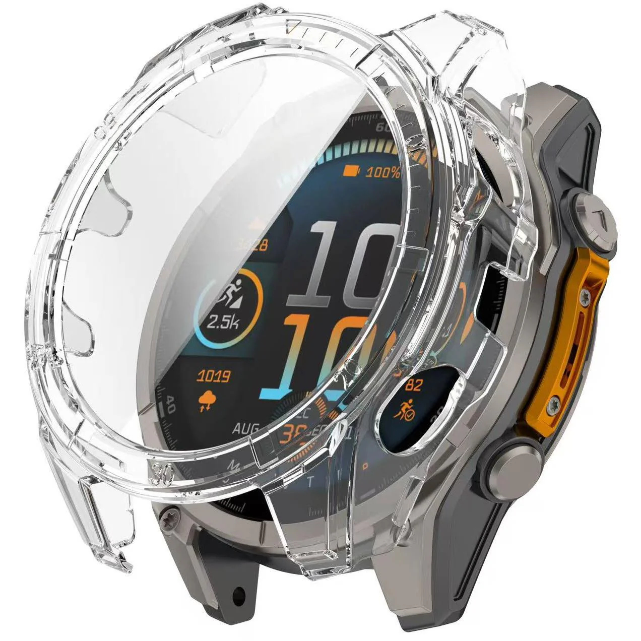 Monster Garmin Fenix 8 Clear Watch Case with Glass Screen - 47mm
