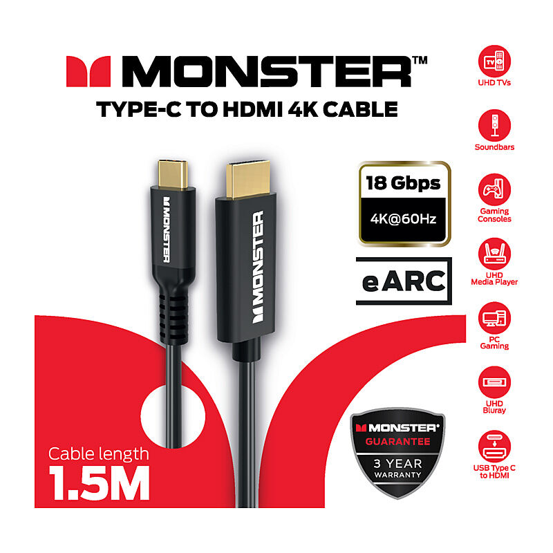 Monster C-HDMI 4K Cable 1.5M
