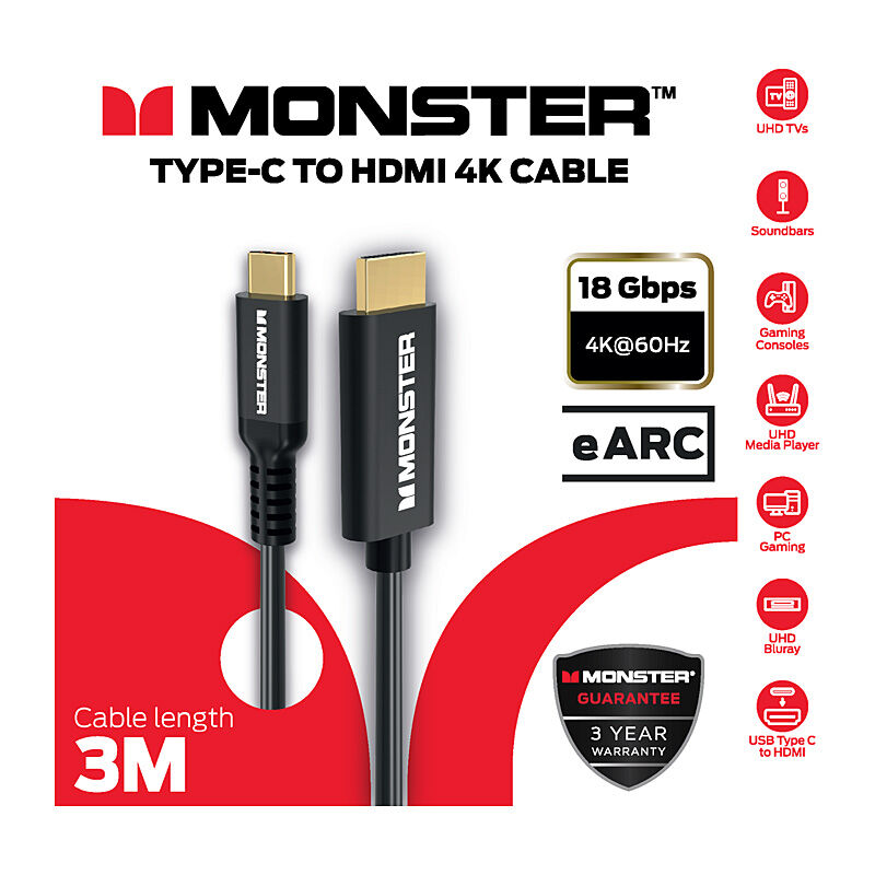 Monster C-HDMI 4K Cable 3M