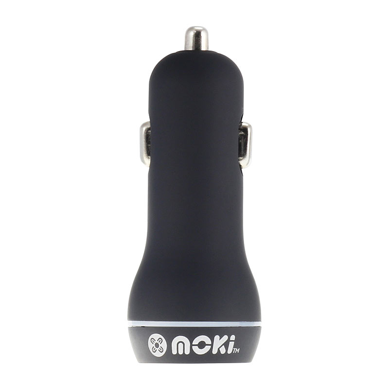 Moki Dual USB Car Charger Black