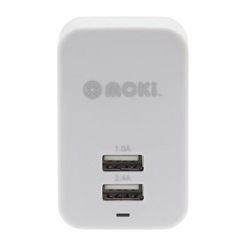 Moki Dual USB Wall Charger White