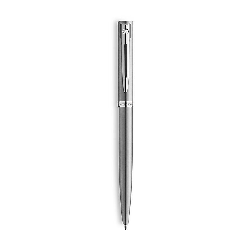 Waterman Impression Ballpoint Pen - Stainless Steel Chrome Trim Medium Waterman Impression Ballpoint Pen - Stainless Steel Chrome Trim Medium