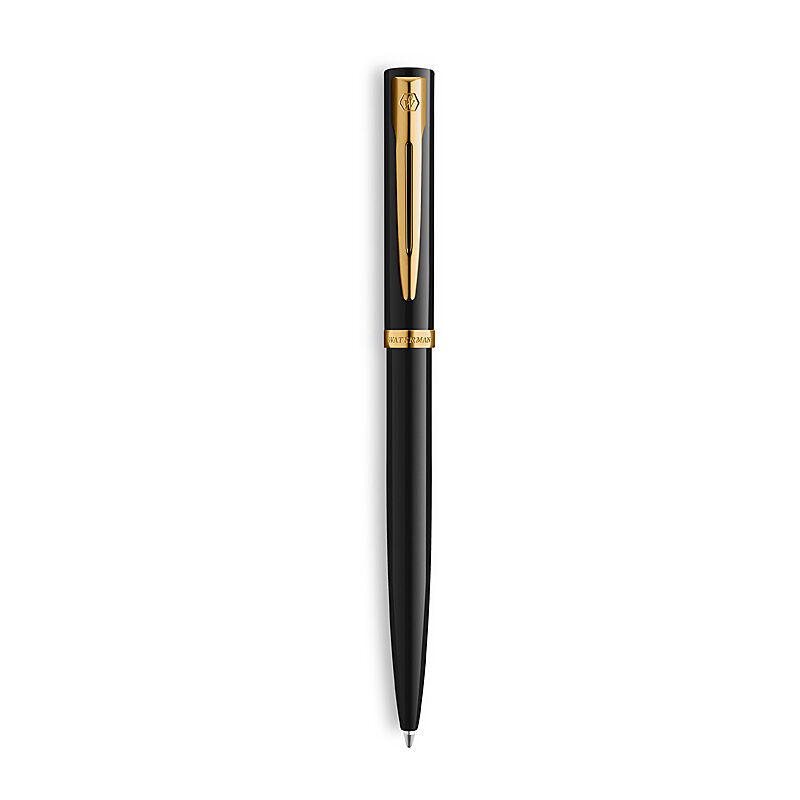 Waterman Impression Ballpoint Pen - Black Gold Trim Medium