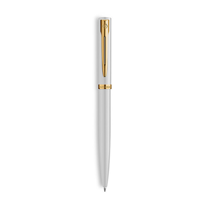 Waterman Impression Ballpoint Pen - White Gold Trim Medium Waterman Impression Ballpoint Pen - White Gold Trim Medium