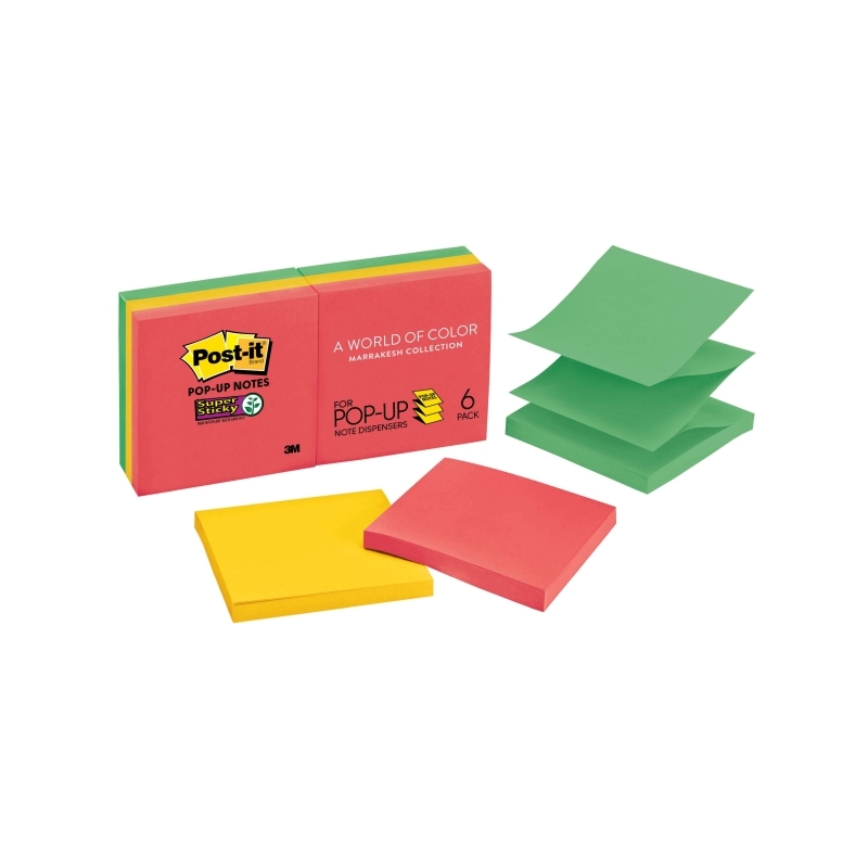 Post-It Super Sticky Pop-up Notes Marrakesh 76 x 76mm 6-Pack Post-It Super Sticky Pop-up Notes Marrakesh 76 x 76mm 6-Pack