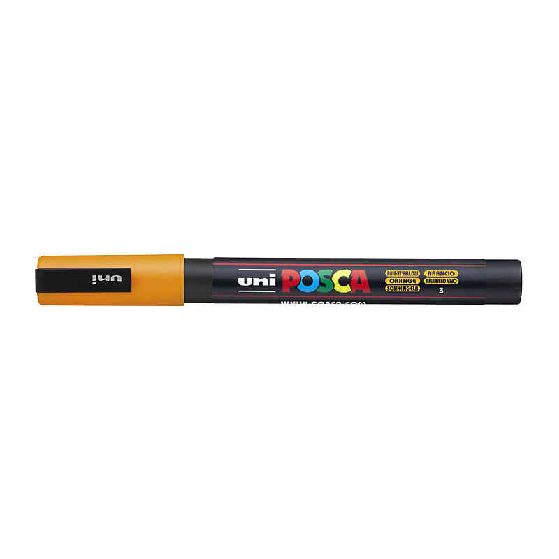 POSCA PC-3M Paint Marker - Fine Bullet Tip - Bright Yellow