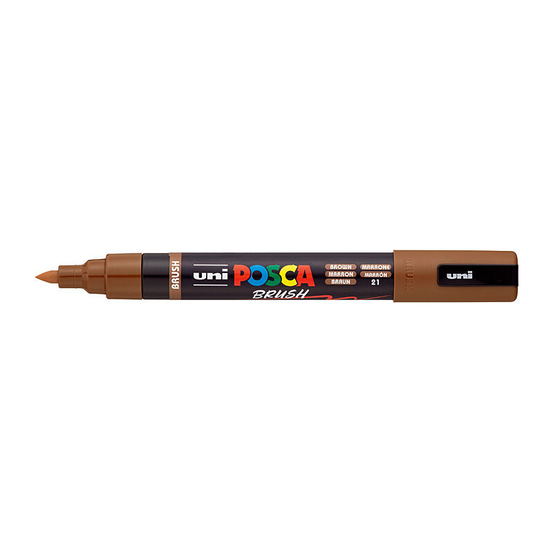 POSCA PC5BRBN Medium Brush Tip Paint Marker - Brown