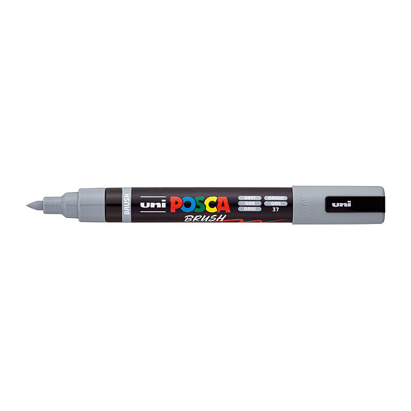 POSCA PC5BRGR Medium Brush Tip Paint Marker - Grey