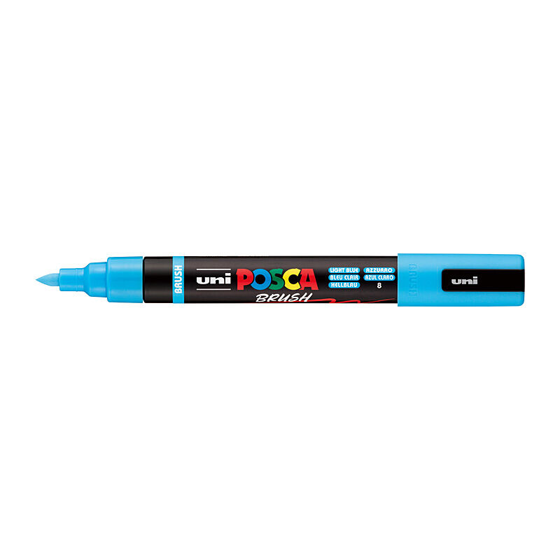 POSCA PC5BRLB Medium Brush Tip Paint Marker - Light Blue