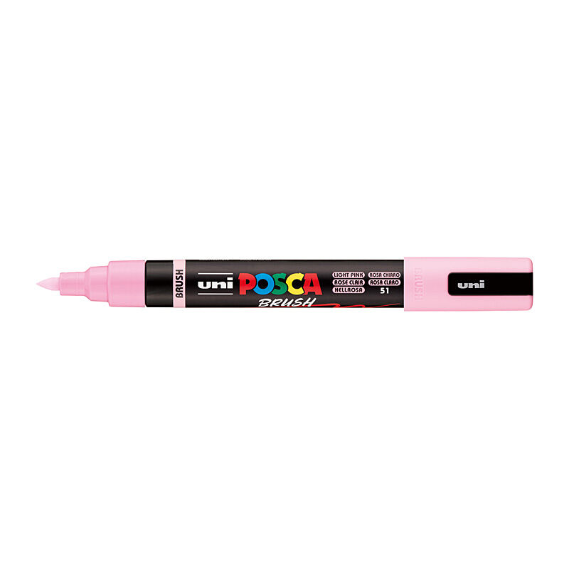POSCA PC5BRLP Medium Brush Tip Paint Marker - Light Pink