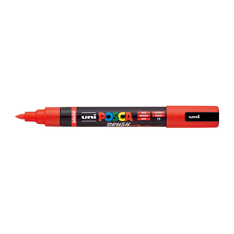 POSCA PC5BRR Medium Brush Tip Paint Marker - Red