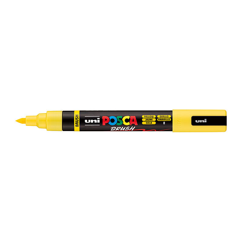 POSCA PC5BRY Medium Brush Tip Paint Marker - Yellow